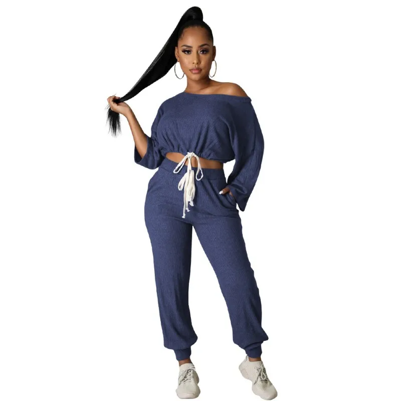 Pure Color Casual Pants Set Fashion Loose Long Sleeve Top+Long Pants Slim Two-Piece Set 2021 Fall/Winter European American Women
Pure Color Casual Pants Set Fashion Loose Long Sleeve Top+Long Pants Slim Two-Piece Set 2021 Fall/Winter European American Women