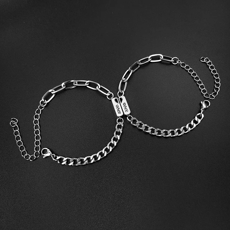 2021 Attractive Sun & Moon Magnetic Silver Stainless Steel Couple Bracelet Women Lover's Couple Charm Female Male Paired Jewelry
2021 Attractive Sun & Moon Magnetic Silver Stainless Steel Couple Bracelet Women Lover's Couple Charm Female Male Paired Jewelry