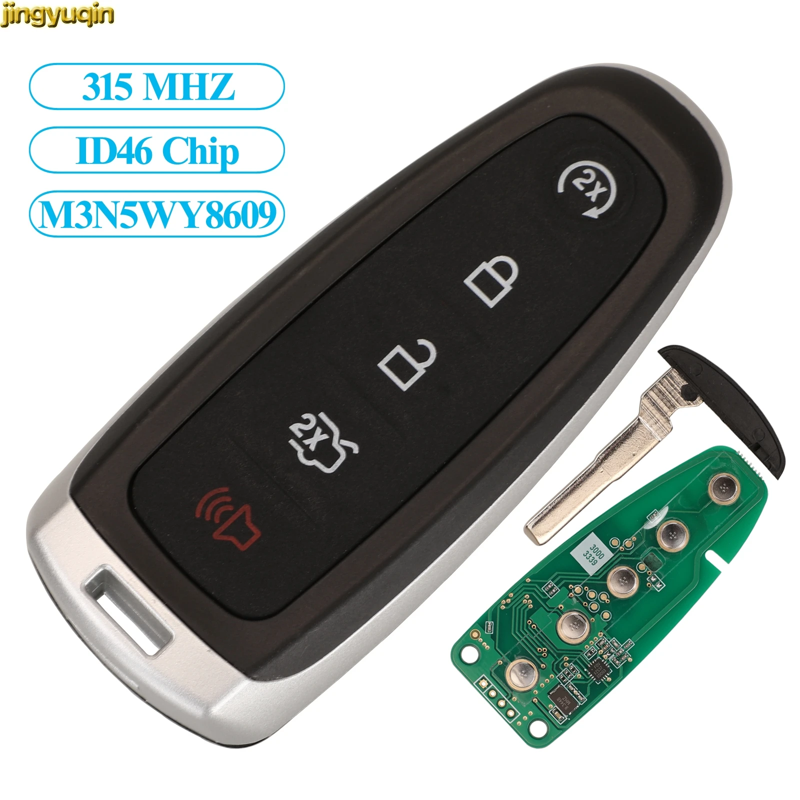 Jingyuqin дистанционный ключ-брелок от машины Control 315MHZ ID46 M3N5WY8609 для Ford Edge Escape Explore погрузка Flex Focus Taurus
Jingyuqin дистанционный ключ-брелок от машины Control 315MHZ ID46 M3N5WY8609 для Ford Edge Escape Explore погрузка Flex Focus Taurus