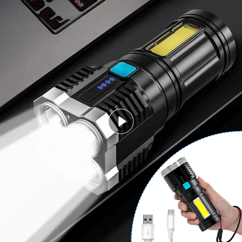 Суперъяркая яркая вспышка с сильсветильник светом, перезаряжаемая через USB светильник шка дальнего действия, переносной фонарик, тактическ...
Суперъяркая яркая вспышка с сильсветильник светом, перезаряжаемая через USB светильник шка дальнего действия, переносной фонарик, тактическ...