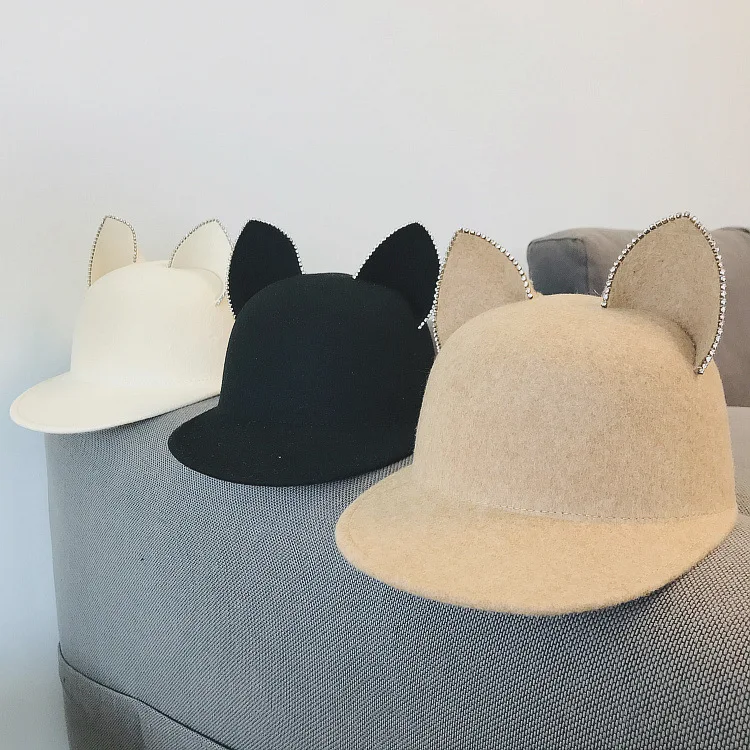 Autumn With Cartoon Animal Shape Diamond Ear Wool Show MOE Women Demon Baseball Cap Equestrian Cap
Autumn With Cartoon Animal Shape Diamond Ear Wool Show MOE Women Demon Baseball Cap Equestrian Cap