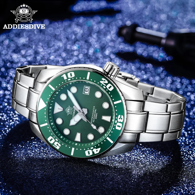 ADDIES Men NH35 Diver Watch Luxury Sapphire Crystal Automatic Mechanical Watch Men 316L Steel C3 Luminous Mens Diver Watches
ADDIES Men NH35 Diver Watch Luxury Sapphire Crystal Automatic Mechanical Watch Men 316L Steel C3 Luminous Mens Diver Watches