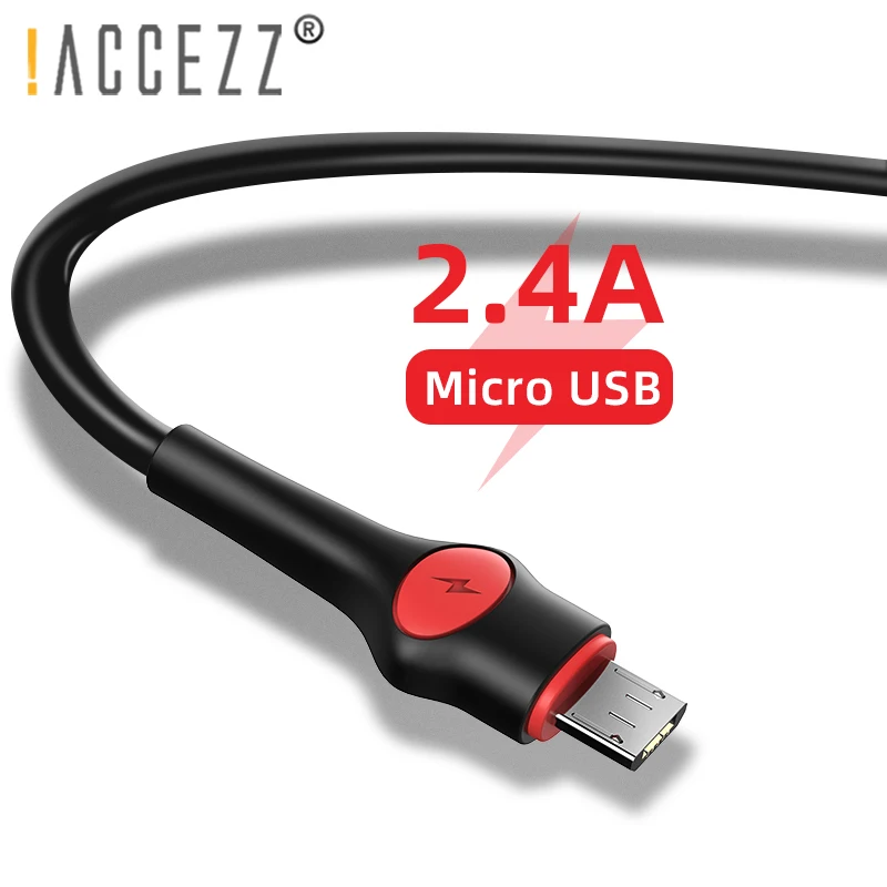 ! Кабель Micro USB ACCEZZ из ТПЭ 2 4 А для Samsung A5 S6 S7 Xiaomi Redmi LG Huawei внешний аккумулятор