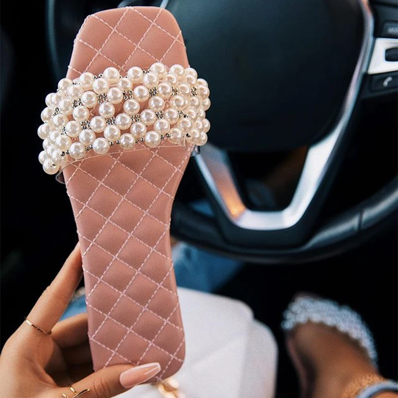 Women Square Toe Pearl Slippers Woman Flats Female Plus Size 35-43 Slides 2021 Summer Women's Casual Beach Shoes Ladies Footwear
Women Square Toe Pearl Slippers Woman Flats Female Plus Size 35-43 Slides 2021 Summer Women's Casual Beach Shoes Ladies Footwear