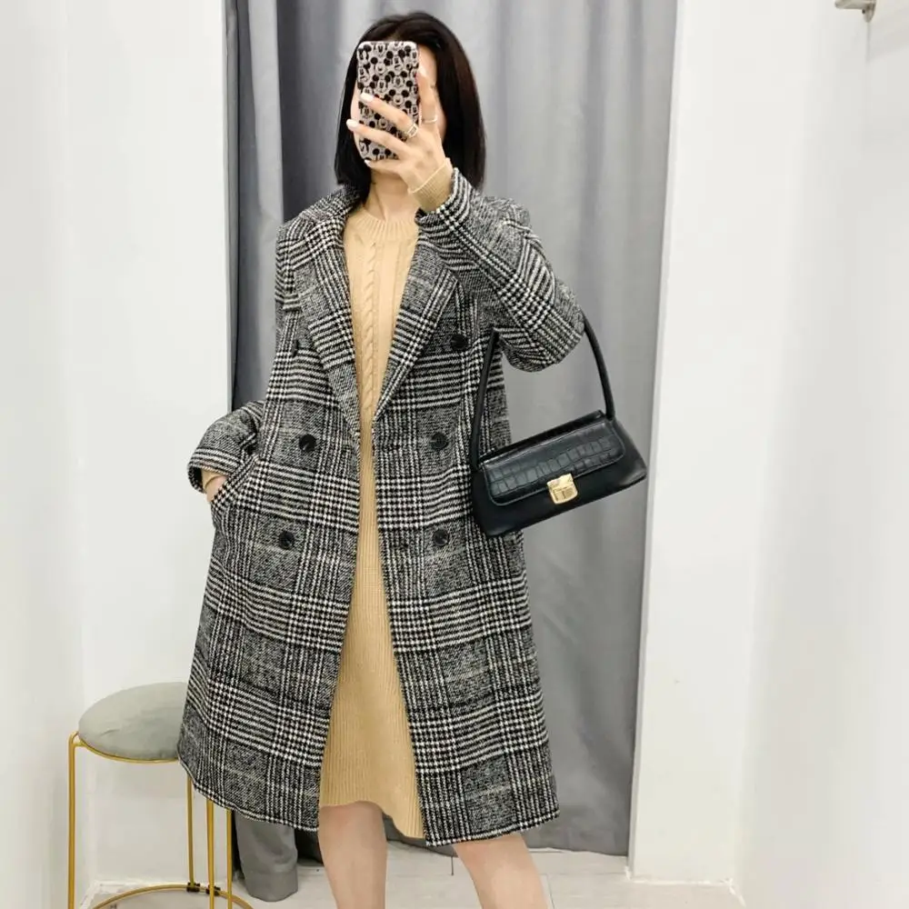 2020 Autumn Winter Women Tweed Coat hound-tooth check Plaid Casual Women Jacket Outerwear Trench female fashion women clothes
2020 Autumn Winter Women Tweed Coat hound-tooth check Plaid Casual Women Jacket Outerwear Trench female fashion women clothes
