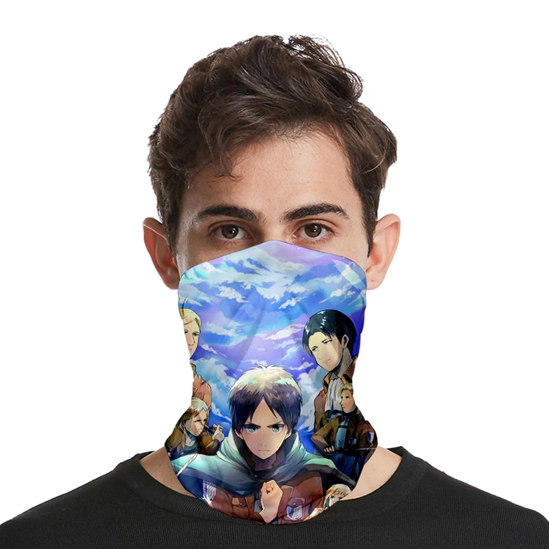 New Anime Print Attack on Titan 3D Seamless Face Mask Motorbike Headwear Magic Scarf Outdoor Cycling Fishing Ski Hiking Bandanas
New Anime Print Attack on Titan 3D Seamless Face Mask Motorbike Headwear Magic Scarf Outdoor Cycling Fishing Ski Hiking Bandanas