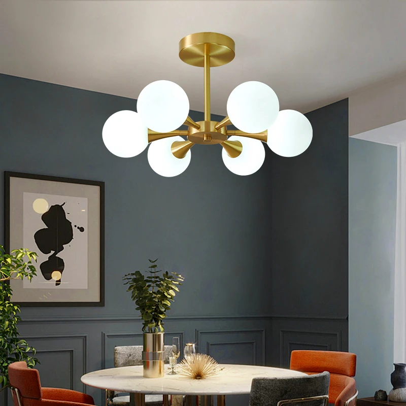 Nordic LED Chandelier For The Kitchen Bedroom Dining Room Modern Copper Glass Ball Ceiling Pendant Lamp Hanging Lighting Home
Nordic LED Chandelier For The Kitchen Bedroom Dining Room Modern Copper Glass Ball Ceiling Pendant Lamp Hanging Lighting Home