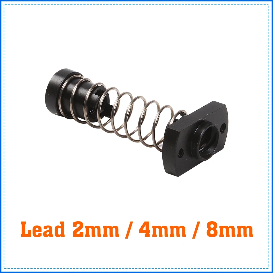 T8 Lead Screw POM Anti Backlash Spring Loaded nut for Upgrade Ender 3 CR-10 / Tornado/clone 3d printer
T8 Lead Screw POM Anti Backlash Spring Loaded nut for Upgrade Ender 3 CR-10 / Tornado/clone 3d printer