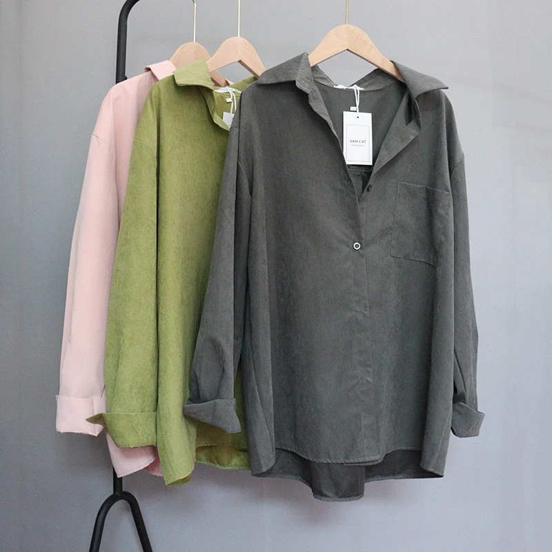 Vintage Oversized Loose Blouse Women Long Sleeve Thin Suede Shirts Female Pockets Blouses Casual Tops blusas mujer
Vintage Oversized Loose Blouse Women Long Sleeve Thin Suede Shirts Female Pockets Blouses Casual Tops blusas mujer