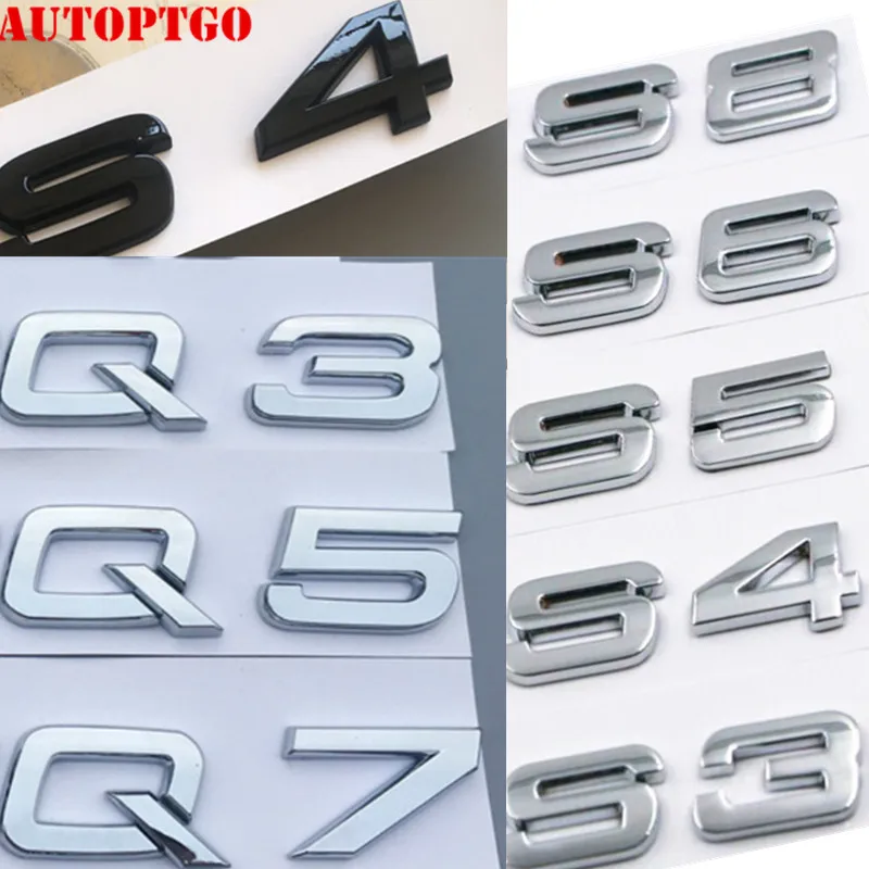 Silver or Black Car Rear Trunk Tail Letter Emblem Logo Badge Decal Sticker For Audi S RS SQ RSQ 3 4 5 6 7 8 TT TTS TTRS
Silver or Black Car Rear Trunk Tail Letter Emblem Logo Badge Decal Sticker For Audi S RS SQ RSQ 3 4 5 6 7 8 TT TTS TTRS