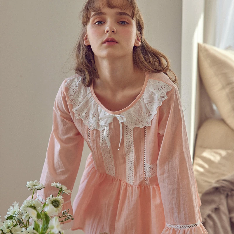 Sweet Lace Cotton Pajamas Sets Women Spring Autumn Long Sleeve Sleep Tops Bottoms Pants Kawaii Sleepwear Home Nightwear Pyjamas
Sweet Lace Cotton Pajamas Sets Women Spring Autumn Long Sleeve Sleep Tops Bottoms Pants Kawaii Sleepwear Home Nightwear Pyjamas