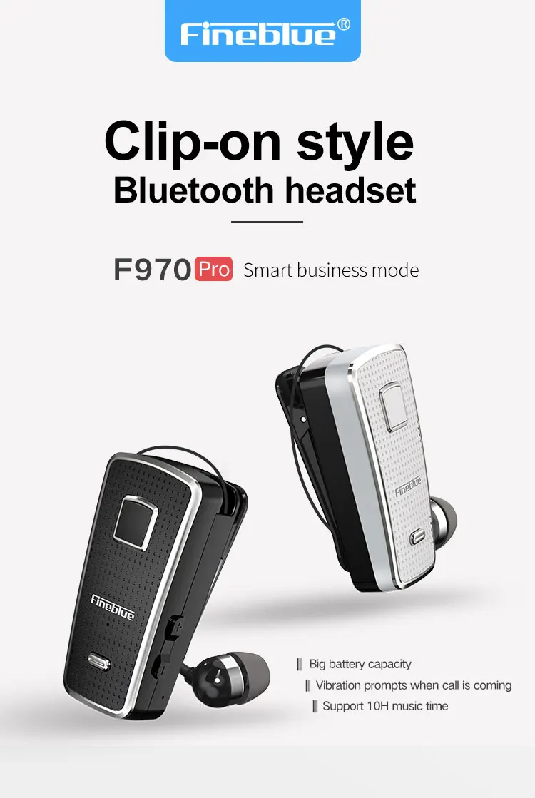 Fineblue Wireless Headset F97 With TWS and Bluetooth 5.0 Stereo Microphone Noise Reduction Waterproof, Clip-on Bluetooth Headset
Fineblue Wireless Headset F97 With TWS and Bluetooth 5.0 Stereo Microphone Noise Reduction Waterproof, Clip-on Bluetooth Headset
