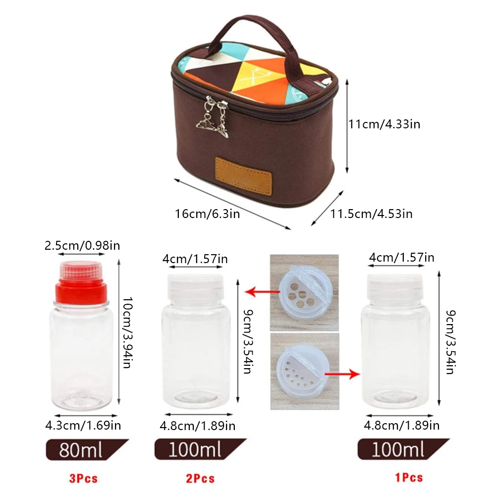 6PCS Seasoning Bottle Set Multifunction Portable PET Spice Seasoning Box Salt Container Can Set With Storage Bag For Camping
6PCS Seasoning Bottle Set Multifunction Portable PET Spice Seasoning Box Salt Container Can Set With Storage Bag For Camping