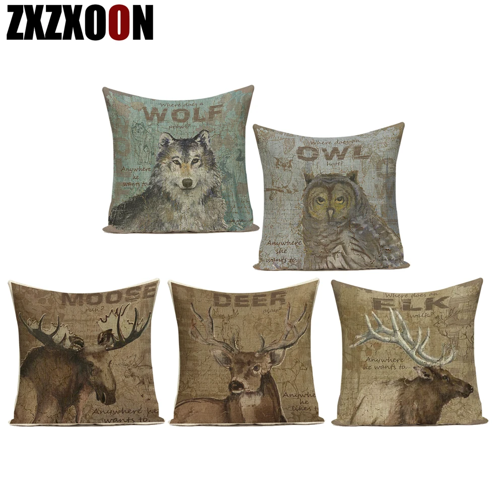 Декоративные подушки в винтажном стиле с изображением животных, медведя, совы, оленя
Декоративные подушки в винтажном стиле с изображением животных, медведя, совы, оленя