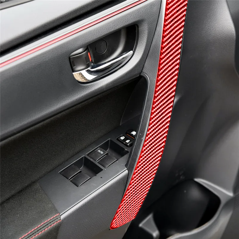 4pcs/set Car Styling For Toyota Corolla 2014-2018 Inner Door Handrail Panel Trim Strip Carbon Fiber Sticker Accessories 
4pcs/set Car Styling For Toyota Corolla 2014-2018 Inner Door Handrail Panel Trim Strip Carbon Fiber Sticker Accessories