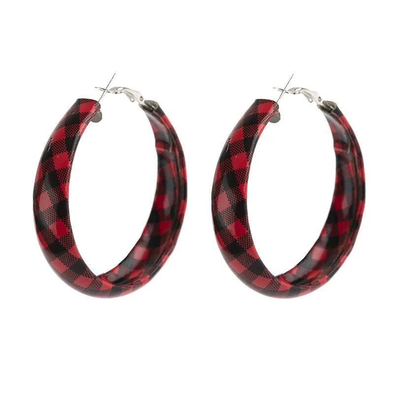BUFFALO PLAID HOOP EARRINGS Faux Leather Plaid Earring Jewelry for Women Holiday Gift Buffalo Check Round Black and Red Earrings
BUFFALO PLAID HOOP EARRINGS Faux Leather Plaid Earring Jewelry for Women Holiday Gift Buffalo Check Round Black and Red Earrings