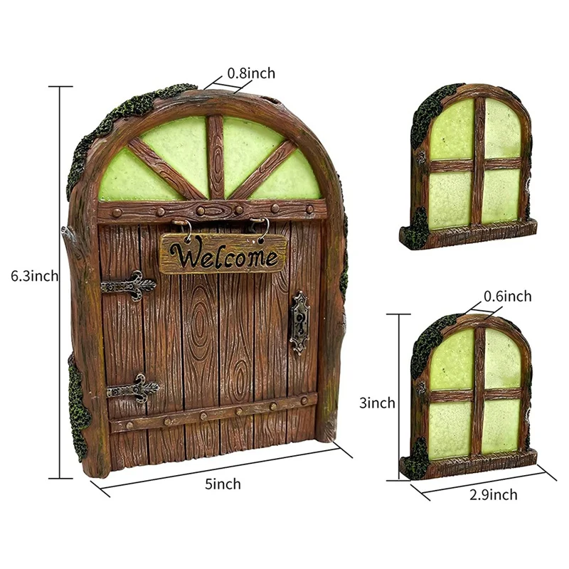Fairy Doors Tree Window Patio Art Sculpture Decor For Children's Rooms Walls Outdoor Miniature Fairy Garden Outdoor Decoration
Fairy Doors Tree Window Patio Art Sculpture Decor For Children's Rooms Walls Outdoor Miniature Fairy Garden Outdoor Decoration