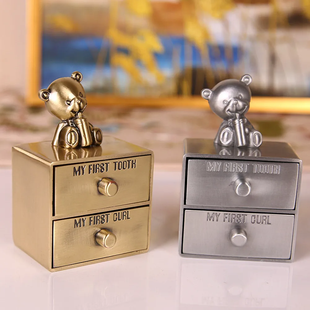 My First Tooth & Curl Box, серебристый/золотистый металлический органайзер для творчества, сувенирный подарок, детский сувенир, медведь, слон, дизайне...
My First Tooth & Curl Box, серебристый/золотистый металлический органайзер для творчества, сувенирный подарок, детский сувенир, медведь, слон, дизайне...