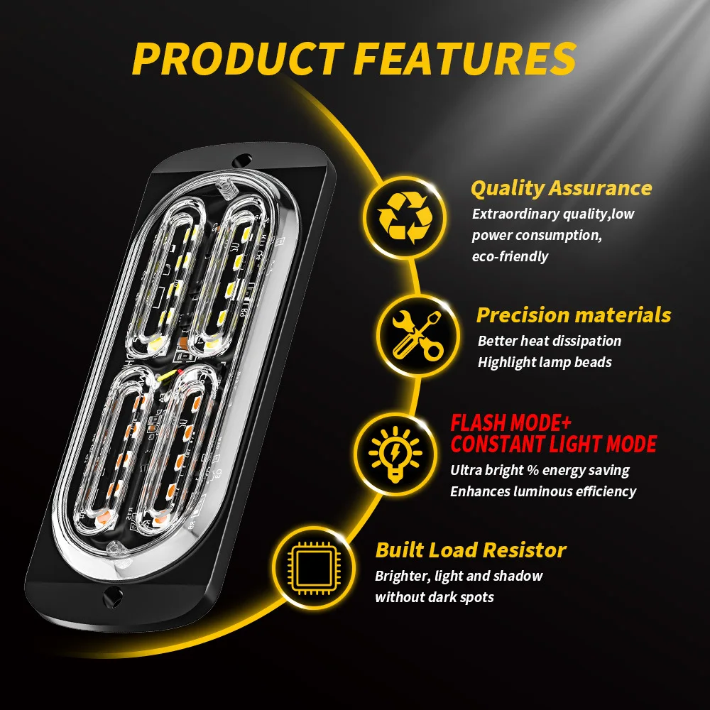 Pickup fork truck new side light flash light 20LED side light truck stroboscopic warning light 12V-24V
Pickup fork truck new side light flash light 20LED side light truck stroboscopic warning light 12V-24V