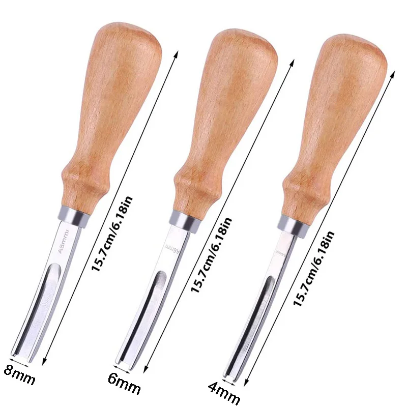 Leather Craft Edge Skiving Beveling Knife with Wood Handle Leather Craft Edge Skiving Beveling Knife with Wood Handle