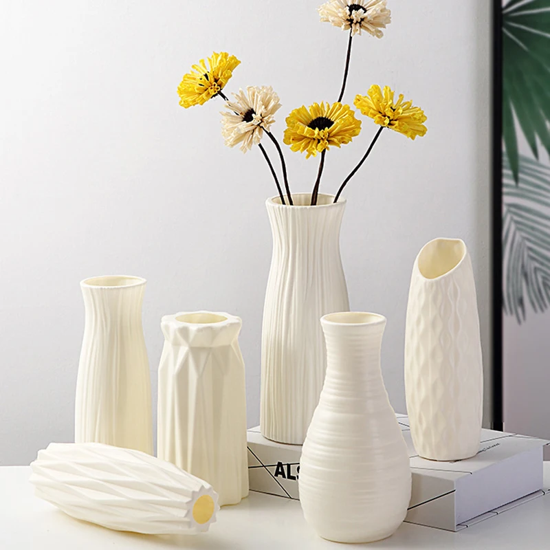 Shatterproof Vase Imitation Ceramic Flower Pot Origami Plastic Vases for Decoration Milky White Basket Arrangement Home Decor
Shatterproof Vase Imitation Ceramic Flower Pot Origami Plastic Vases for Decoration Milky White Basket Arrangement Home Decor