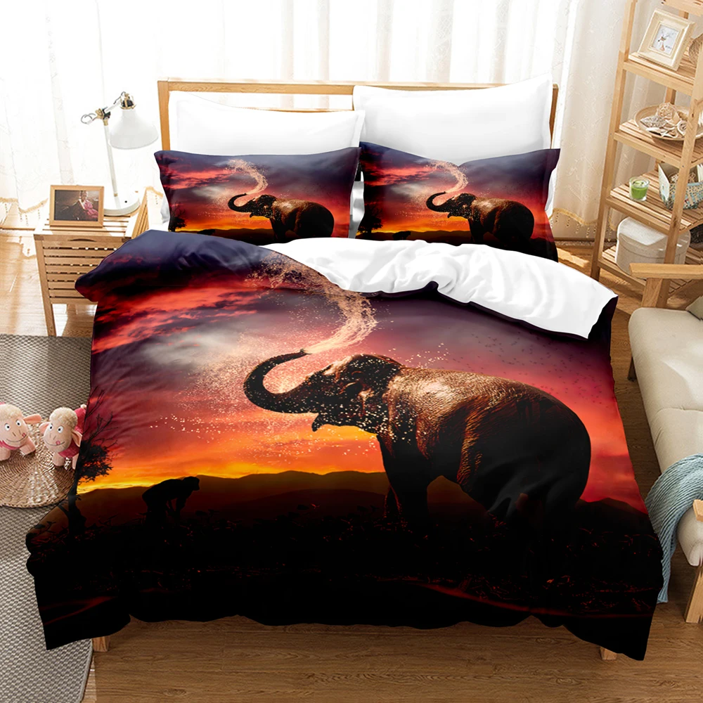 Elephant Bedding Set For Bedroom Soft Bedspreads For Double Bed Comefortable Duvet Cover Queen Quality Quilt Cover Pillowcase
Elephant Bedding Set For Bedroom Soft Bedspreads For Double Bed Comefortable Duvet Cover Queen Quality Quilt Cover Pillowcase
