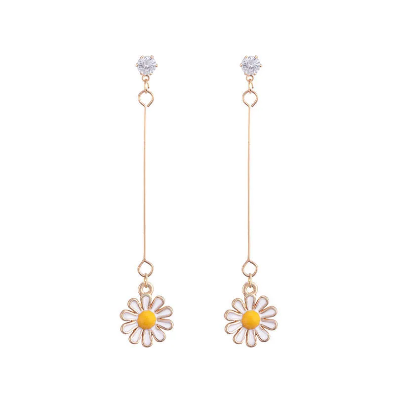 Korean Daisy Yellow Sun Flower Stud Earrings Girl Drop Jewelry Ear ring Summer Trendy Plant for Girls
Korean Daisy Yellow Sun Flower Stud Earrings Girl Drop Jewelry Ear ring Summer Trendy Plant for Girls