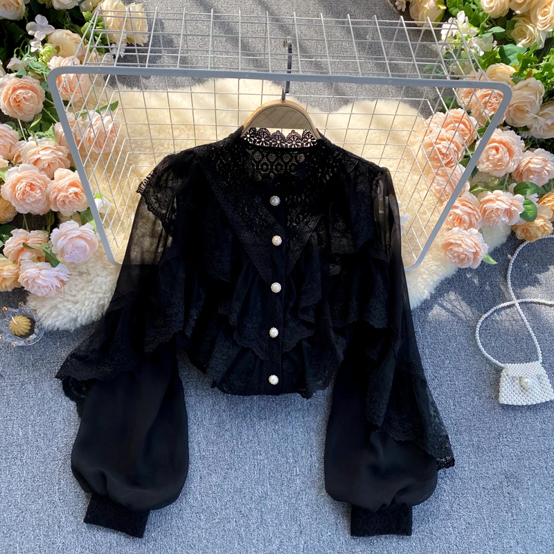 chiffon long sleeve shirt female design feeling falbala hubble-bubble sleeve cultivate morality joker temperament coat
chiffon long sleeve shirt female design feeling falbala hubble-bubble sleeve cultivate morality joker temperament coat