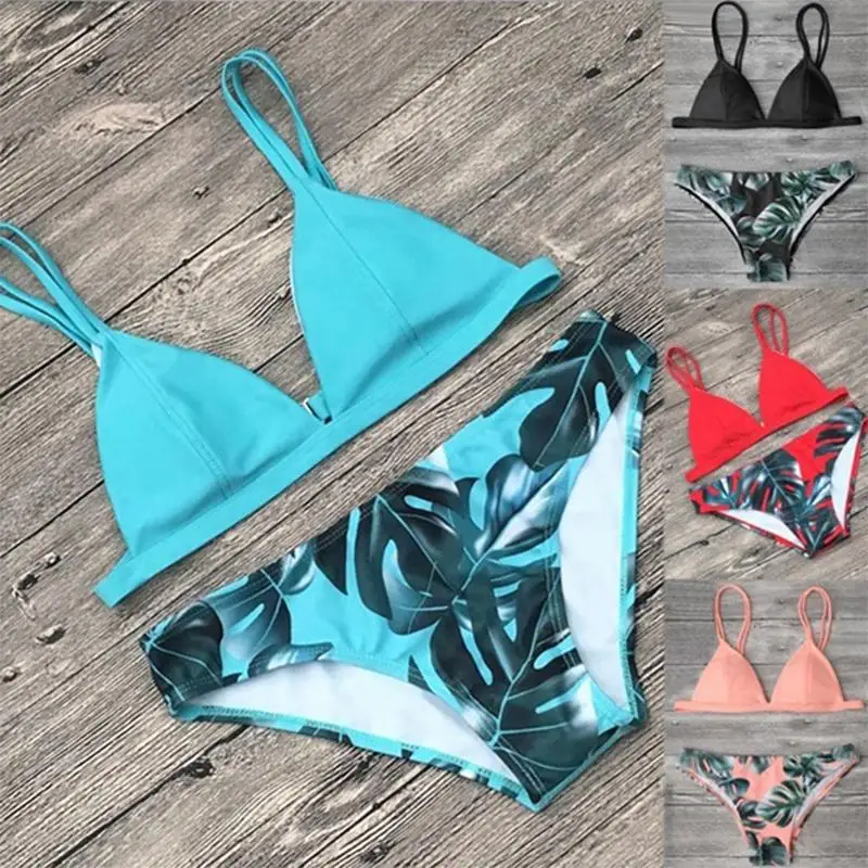 Swimwear Women Swimsuit 2021 Bikini Swimwear Bikini Set Print Leave Push Up Padded Bathing Beachwear Top Ropa Mujer Sexy Biquini
Swimwear Women Swimsuit 2021 Bikini Swimwear Bikini Set Print Leave Push Up Padded Bathing Beachwear Top Ropa Mujer Sexy Biquini