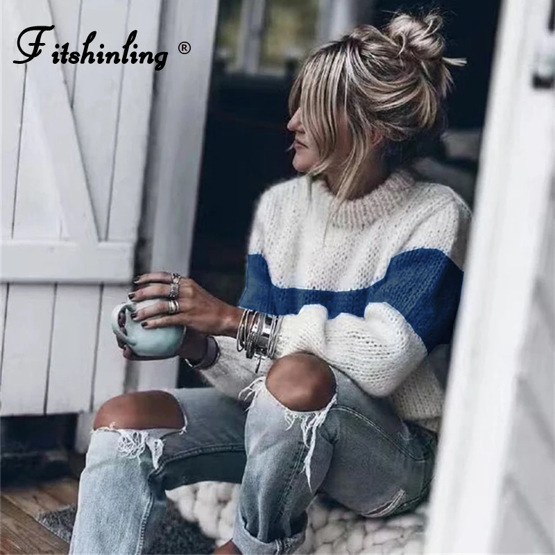 Fitshinling Patchwork Vintage Sweaters For Women Fashion New White Jersey Knitwear Slim Long Sleeve Basic Winter Pullovers Tops
Fitshinling Patchwork Vintage Sweaters For Women Fashion New White Jersey Knitwear Slim Long Sleeve Basic Winter Pullovers Tops