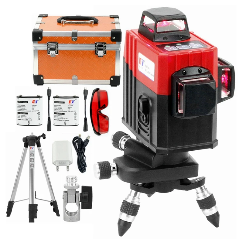KaiTian 3D Laser Level Tripod Use AA&Lithium Battery&AC Adapter Self-Leveling Cross Red 12 Lines Livella Laser Level 360 Bracket
KaiTian 3D Laser Level Tripod Use AA&Lithium Battery&AC Adapter Self-Leveling Cross Red 12 Lines Livella Laser Level 360 Bracket