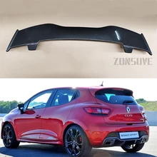 For Renault Clio 2013-2018 Spoiler ABS Plastic Hatchback Roof Rear Wing Body Kit Accessories