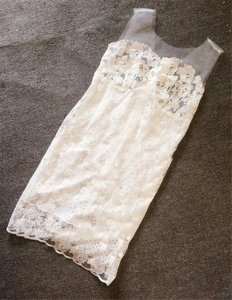 Summer Women Short Dress Elegant White Hooked Flower Mesh Stitching Hollow Out Dress Ladies Backless Solid Vestidos Female
Summer Women Short Dress Elegant White Hooked Flower Mesh Stitching Hollow Out Dress Ladies Backless Solid Vestidos Female