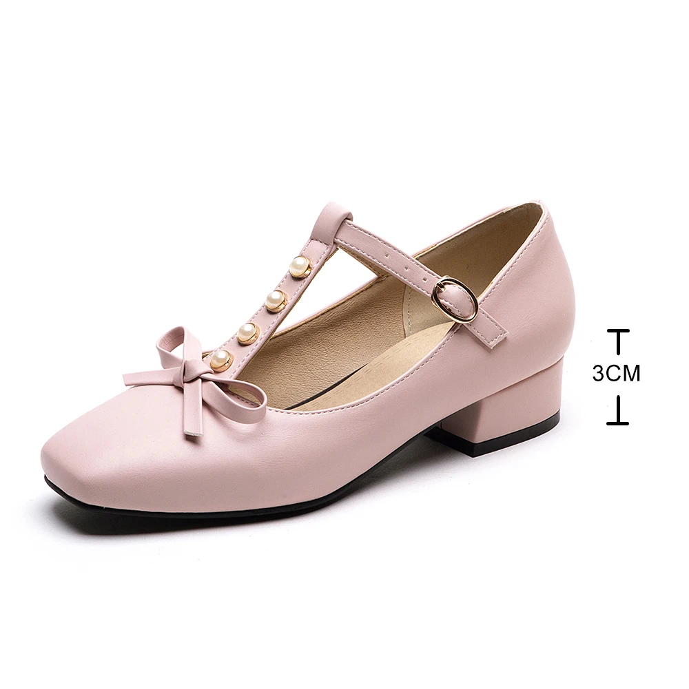 New Women Mary Janes Pumps T-Strap 3cm Heels Sweet Bowtie Lolita Shoes Girl Student Buckle Party Shoes Female Fashion Moccasins
New Women Mary Janes Pumps T-Strap 3cm Heels Sweet Bowtie Lolita Shoes Girl Student Buckle Party Shoes Female Fashion Moccasins