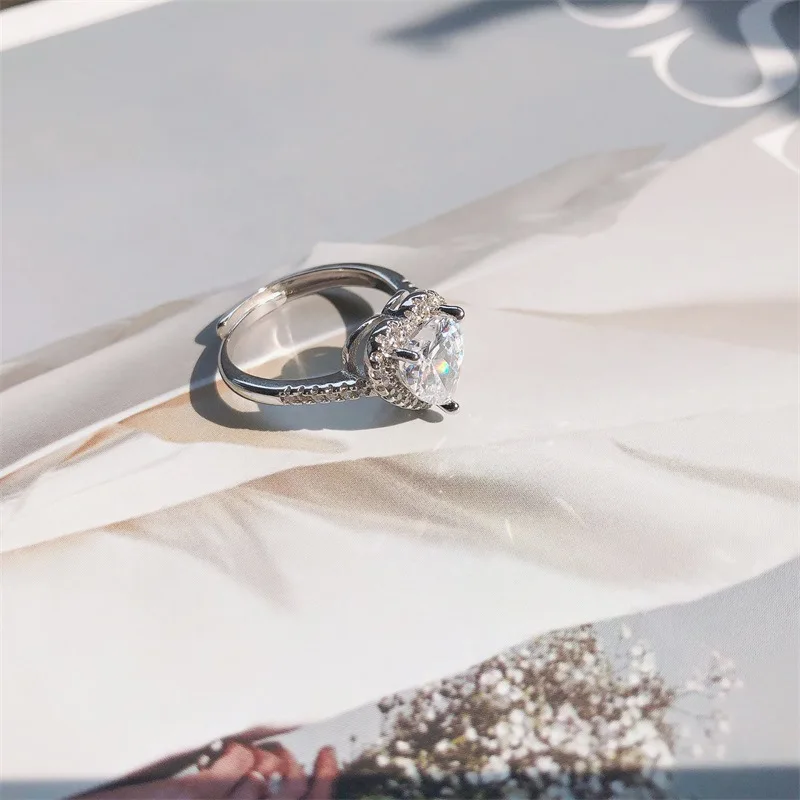 SUPERAINBOW Heart Rings for Women 925 Sterling Silver Wedding Engagement Bridal Jewelry Zircon Stone Ring Accessories SR-R153
SUPERAINBOW Heart Rings for Women 925 Sterling Silver Wedding Engagement Bridal Jewelry Zircon Stone Ring Accessories SR-R153