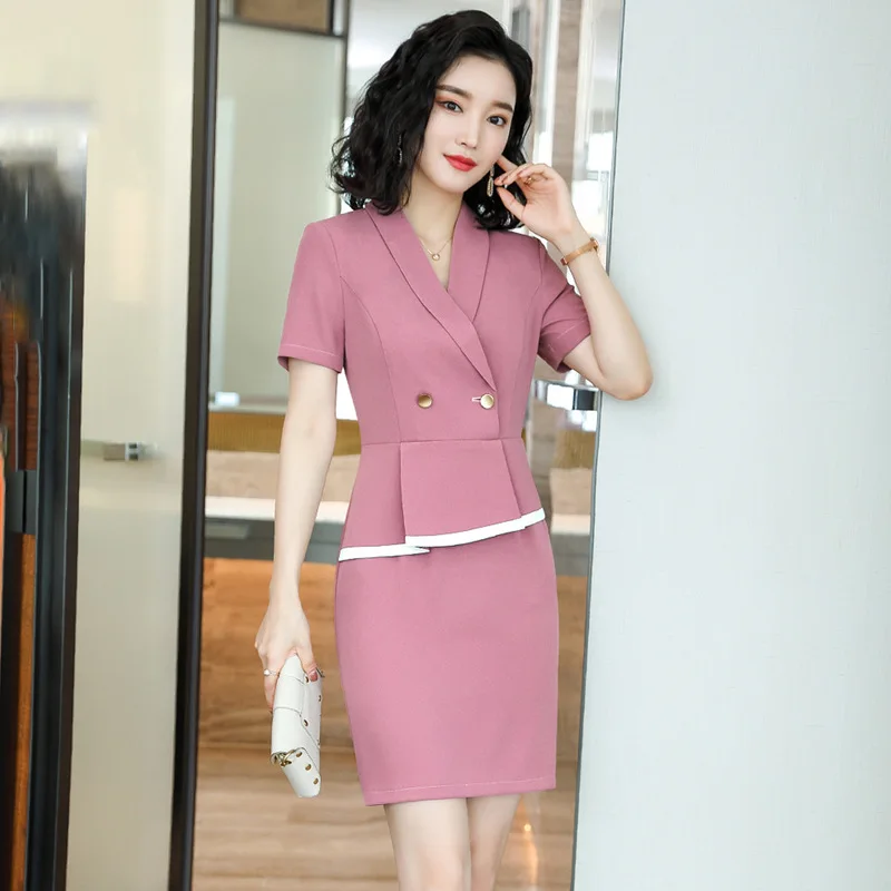 Novelty Pink Summer Short Sleeve Dresses for Women Business Work Wear Slim Hips Dress Spring Summmer Work Wear Vestidos 
Novelty Pink Summer Short Sleeve Dresses for Women Business Work Wear Slim Hips Dress Spring Summmer Work Wear Vestidos