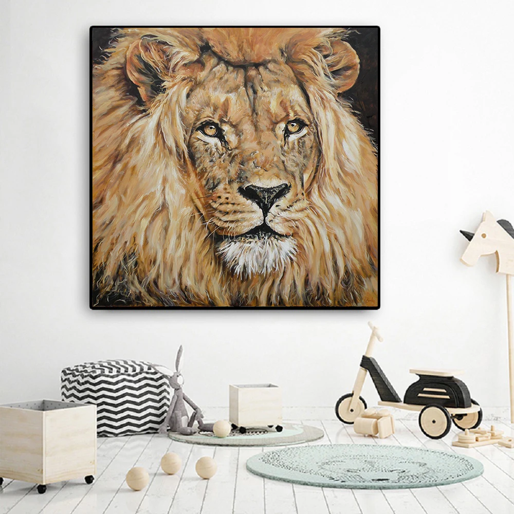 Lions Head Oil Painting Canvas Art Painting Posters and Prints Scandinavian Animals Cuadros Wall Art Picture for Living Room
Lions Head Oil Painting Canvas Art Painting Posters and Prints Scandinavian Animals Cuadros Wall Art Picture for Living Room