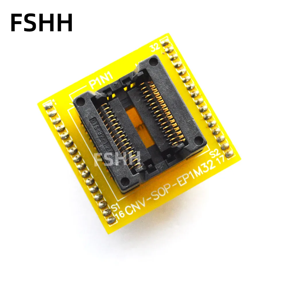 CNV-SOP-EP1M32 Programmer adapter Wide body SOP32 SOIC32 to DIP32 test socket 1.27mm
CNV-SOP-EP1M32 Programmer adapter Wide body SOP32 SOIC32 to DIP32 test socket 1.27mm