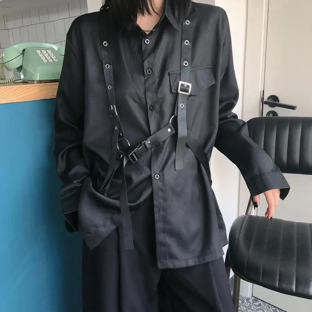 Street Dark Wind Shirt Design Sensory Metal Button Ring Backstrap Removable Functional Shirt Spring and Autumn of 2019 shirts
Street Dark Wind Shirt Design Sensory Metal Button Ring Backstrap Removable Functional Shirt Spring and Autumn of 2019 shirts
