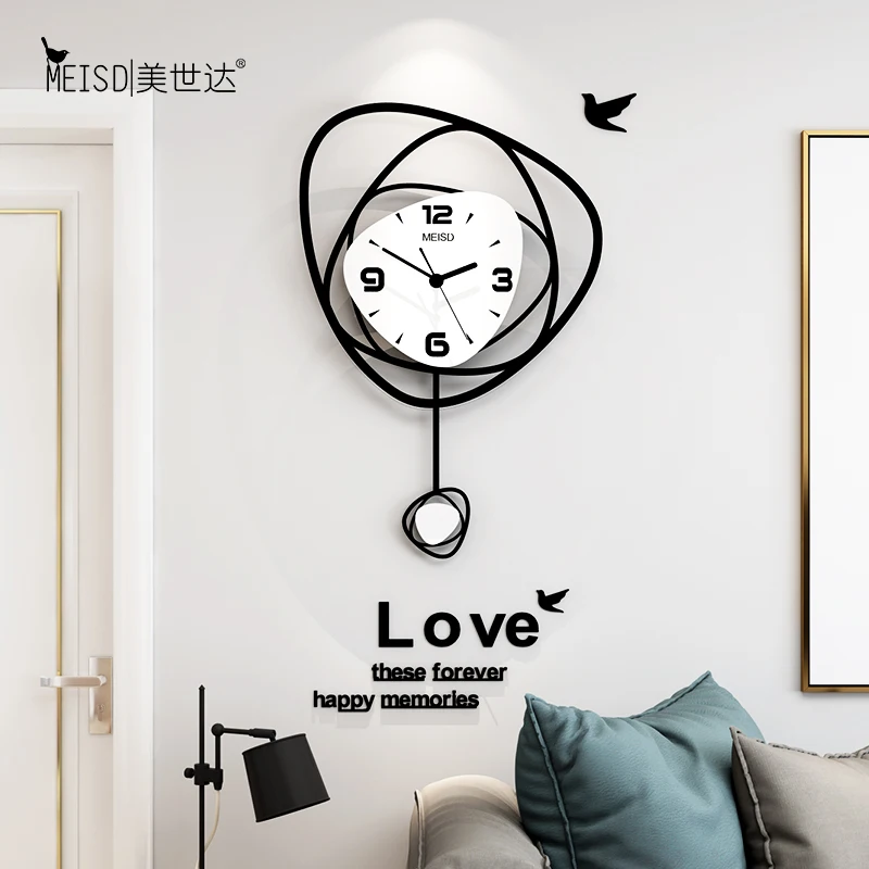 NEW Non-Ticking Acrylic Large Decorative Pendulum Wall Clock Modern Design Living Room Home Decoration Wall Watch Wall Stickers
NEW Non-Ticking Acrylic Large Decorative Pendulum Wall Clock Modern Design Living Room Home Decoration Wall Watch Wall Stickers