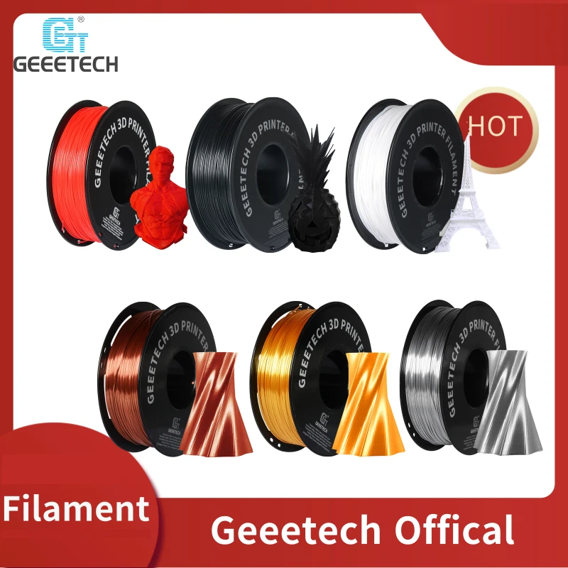 

GEEETECH 1kg 1.75mm PLA 3D Printer Filament Vacuum Packaging Overseas Warehouses A variety of Colors Fast Ship