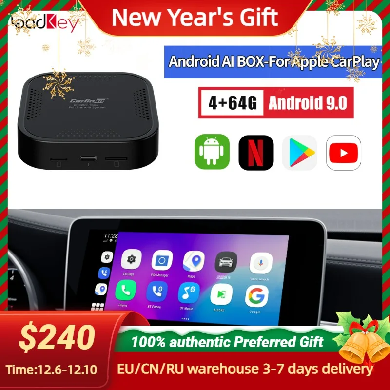 CarPlay Ai Box Android 9.0 Wireless CarPlay Wireless Android Auto Youtube Netfix Tv For Bmw Honda Skoda Nissan Kia 4+64G Google
CarPlay Ai Box Android 9.0 Wireless CarPlay Wireless Android Auto Youtube Netfix Tv For Bmw Honda Skoda Nissan Kia 4+64G Google