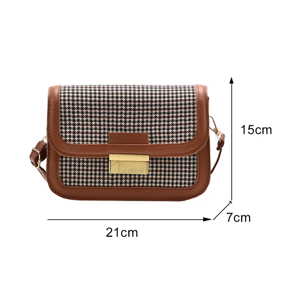 Fashion Plaid Pattern Messenger Totes Women Casual Vintage Shoulder Handbag Female Party Commuter Portable Travel Top-handle Bag
Fashion Plaid Pattern Messenger Totes Women Casual Vintage Shoulder Handbag Female Party Commuter Portable Travel Top-handle Bag