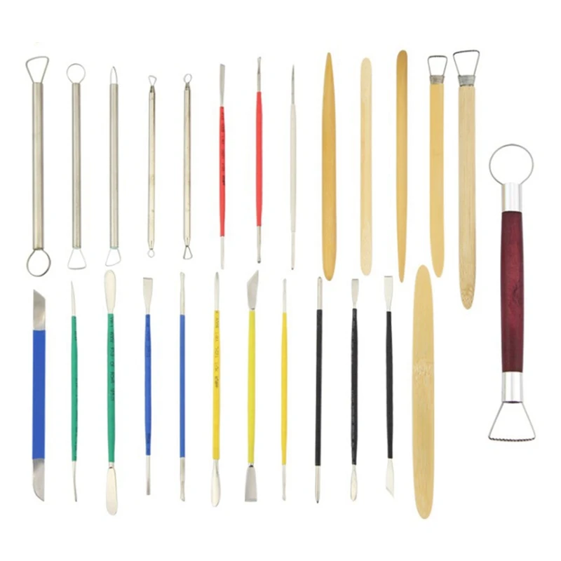 26 Piece Set DIY Carved Clay Sculpture Tools Professional Model Sculpting Knife Soft Pottery Engraving Kit
26 Piece Set DIY Carved Clay Sculpture Tools Professional Model Sculpting Knife Soft Pottery Engraving Kit