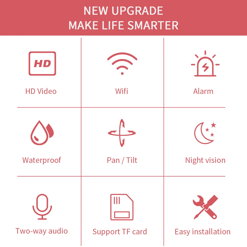 Icybelle PTZ Беспроводной IP Камера Водонепроницаемый 1080P Wi Fi безопасности CCTV Аудио AI