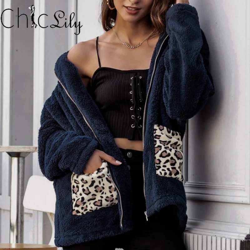 Chiclily Leopard Patchwork Women Teddy Coat Autumn Hooded Fluffy Plush Winter Faux Fur Jacket Coat Women Plus Size Overcoat
Chiclily Leopard Patchwork Women Teddy Coat Autumn Hooded Fluffy Plush Winter Faux Fur Jacket Coat Women Plus Size Overcoat