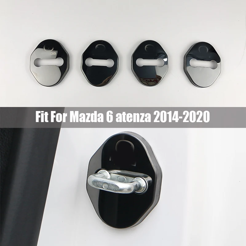 

4pcs Stainless Steel Car styling Door Lock Cover For Mazda 2 3 6 CX3 CX-5 CX 5 CX7 CX9 MX5 Axela ATENZA 2017 2018 2019
