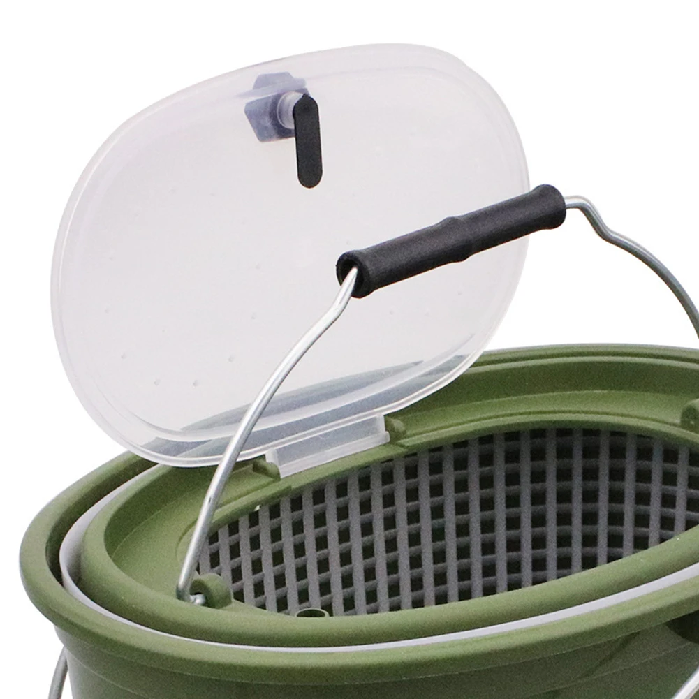 Portable PP Fishing Bucket Live Fish Box Fish Holder Tackle Double-layer Permeable Grid With Separate Handle Bucket Fishing Tool
Portable PP Fishing Bucket Live Fish Box Fish Holder Tackle Double-layer Permeable Grid With Separate Handle Bucket Fishing Tool