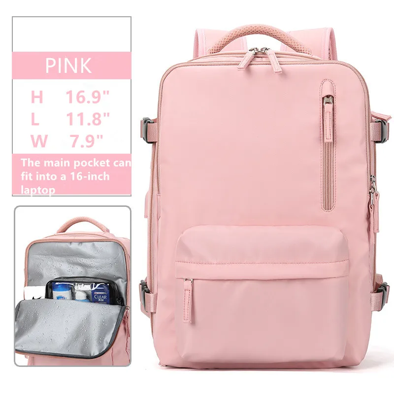 Large Capacity Waterproof Men Women Pink Black Multifunction Travel Backpacks Laptop Anti-theft Outdoor Luggage Bags For Couples
Large Capacity Waterproof Men Women Pink Black Multifunction Travel Backpacks Laptop Anti-theft Outdoor Luggage Bags For Couples