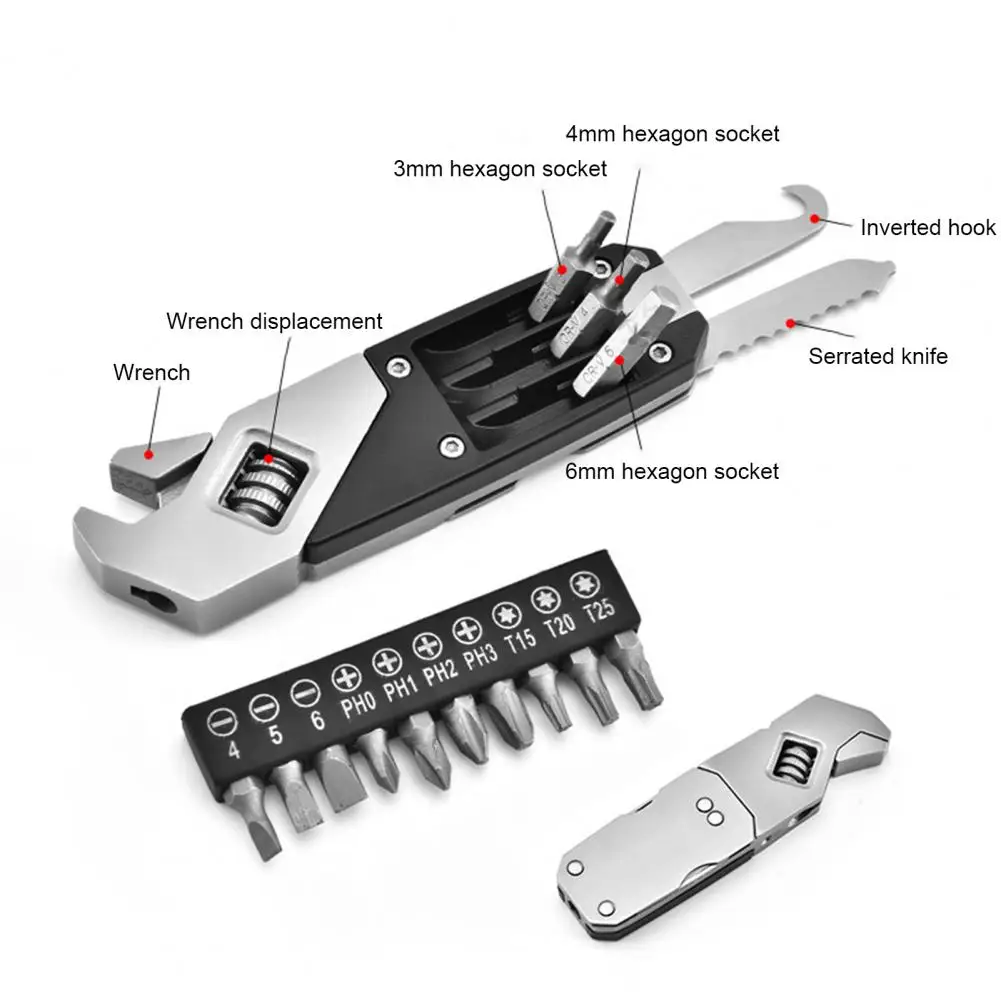 Stainless Steel Multi-Function Adjustable Wrench With Screwdriver Portable Folding Wrench Pliers Outdoor Camping Hand Tool Kit
Stainless Steel Multi-Function Adjustable Wrench With Screwdriver Portable Folding Wrench Pliers Outdoor Camping Hand Tool Kit